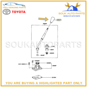 33504-20120-C0 Genuine Toyota KNOB SUB-ASSY, SHIFT LEVER 3350420120C0 OEM