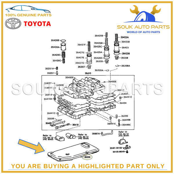 35330-60020 Genuine Toyota STRAINER ASSY, VALVE BODY OIL 3533060020 OEM