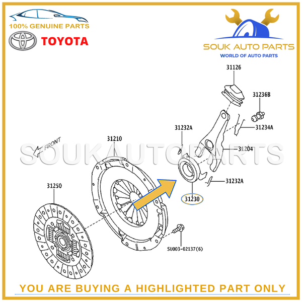 SU003-07349 Genuine Toyota BEARING RELEASE SU00307349 OEM