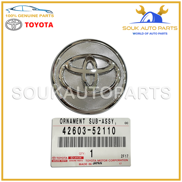 42603-52110 Genuine Toyota ORNAMENT SUB-ASSY, WHEEL HUB 4260352110 OEM