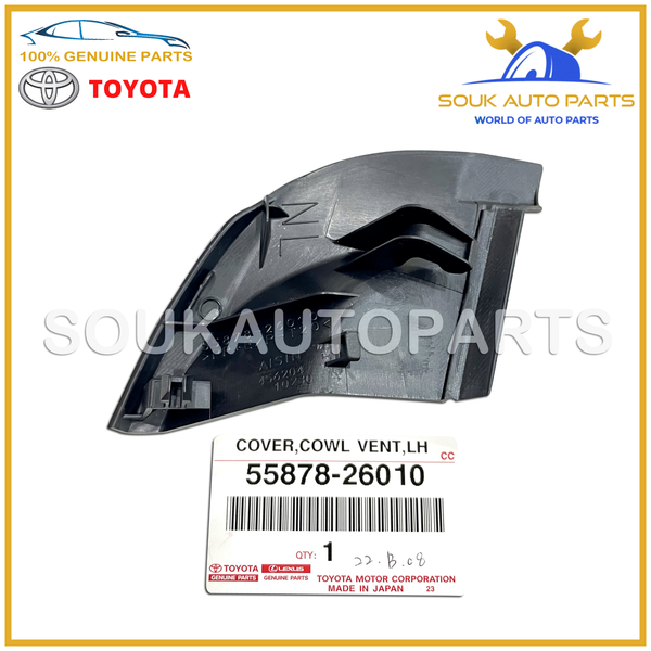 55878-26010 Genuine Toyota COVER, COWL VENT, LH OEM HIACE REGIUS ACE