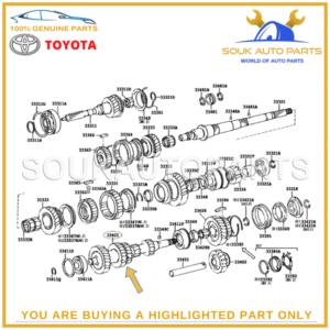 33421-26110 Genuine Toyota GEAR, COUNTER OEM 4RUNNER LAND CRUISE PRADO - Image 2