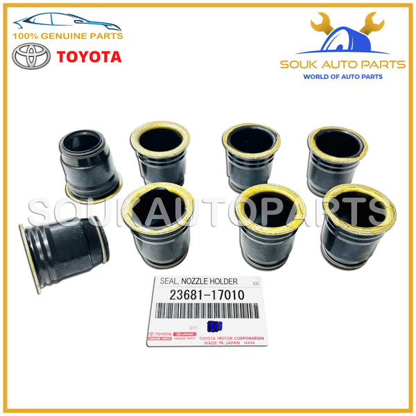 23681-17010 Genuine Toyota NOZZLE HOLDER SEAL (Set of 8 Pcs) 2368117010 OEM