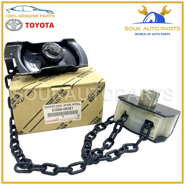 51900-0K051 Genuine Toyota CARRIER ASSY, SPARE WHEEL 519000K051 OEM