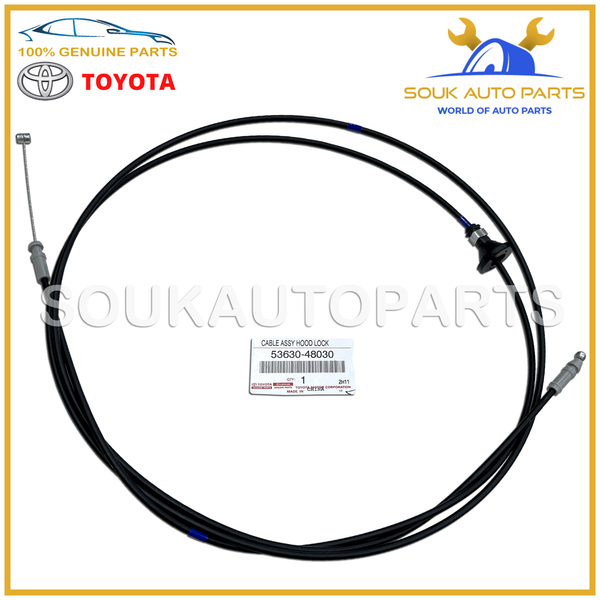 53630-48030 Genuine Toyota CABLE ASSY, HOOD LOCK CONTROL HARRIER RX330/50 RX400h