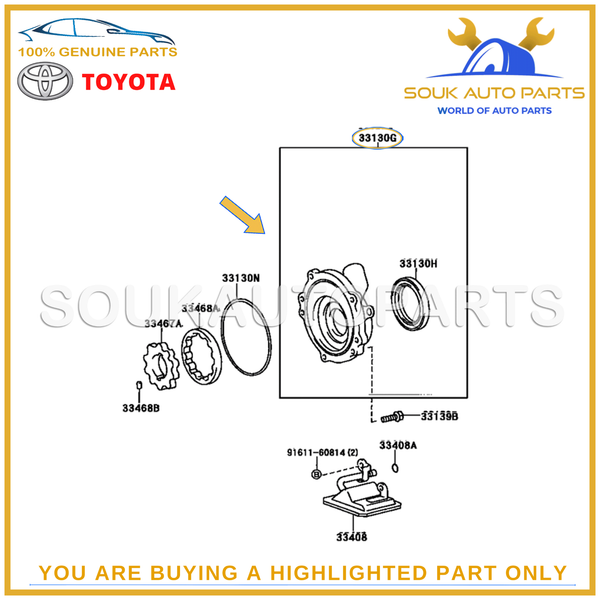 33130-60211 Genuine Toyota COVER, TRANSMISSION OIL PUMP 3313060211 OEM