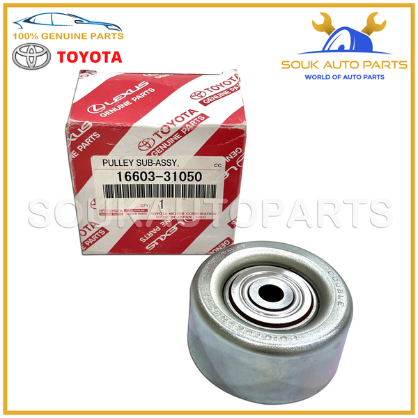 16603-31050 Genuine Toyota PULLEY SUB-ASSY, IDLER, NO.1 4RUNNER LEXUS GX400