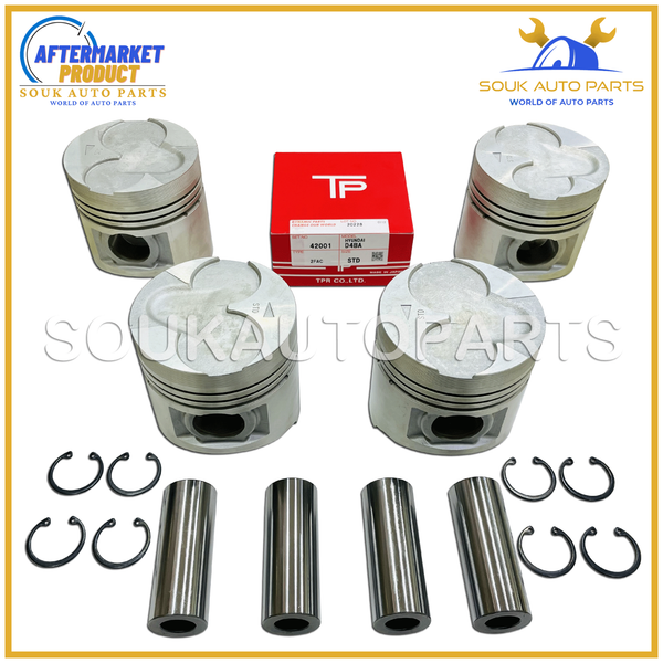 PISTON & RING SET D4BA For Hyundai H100 GALLOPER 2.4Ltr DIESEL 1993-00