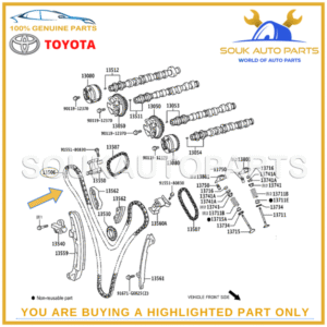 13506-31031 Genuine Toyota CHAIN SUB-ASSY, TIMING 2GR 3GR 4GR 5GR