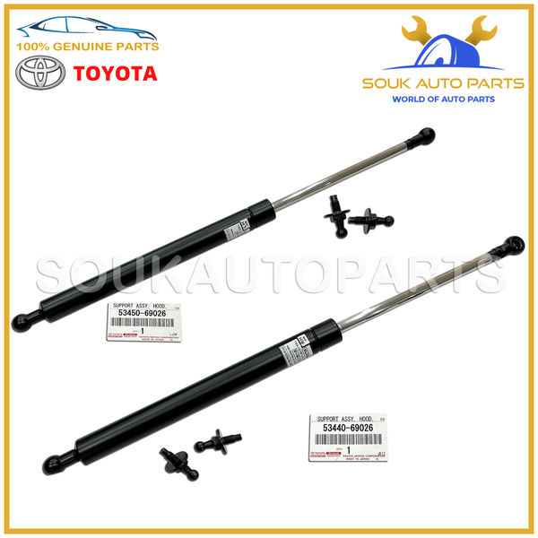 53440-69026 53450-69026 Genuine Toyota SUPPORT ASSY, HOOD, LH & RH
