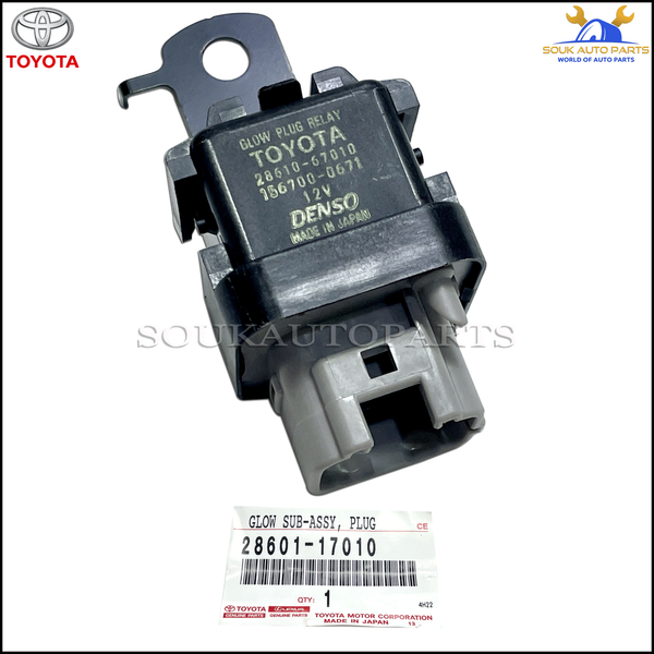 28601-17010 Genuine Toyota RELAY ASSY, GLOW PLUG (SUB) 2860117010 OEM