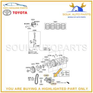 13601-28021 13602-28020 Genuine Toyota BALANCE SHAFT SET 2AZ-FE NO.1 & NO.2 2.4L
