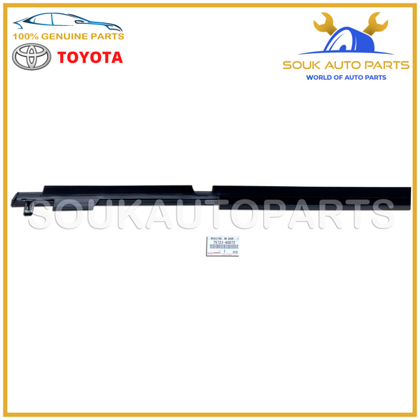 75722-60072 Genuine Toyota MOULDING, REAR DOOR BELT, LH 7571260072 OEM