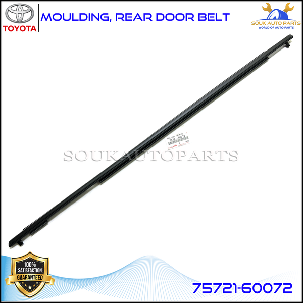 75721-60072 Genuine Toyota MOULDING, REAR DOOR BELT 7571260072 OEM
