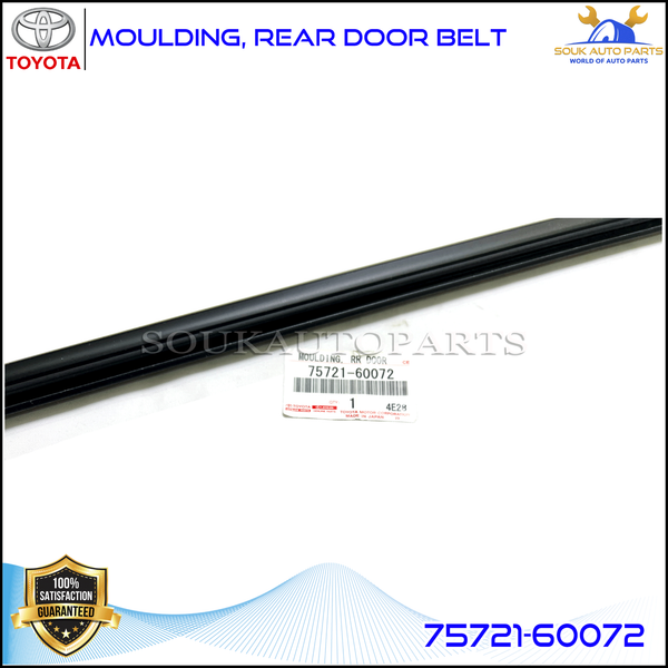 75721-60072 Genuine Toyota MOULDING, REAR DOOR BELT 7571260072 OEM