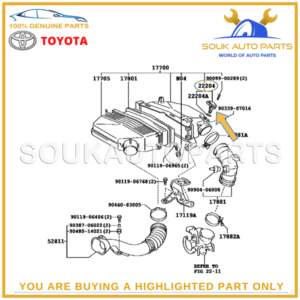 22204-22010 Genuine Toyota METER ASSY, INTAKE AIR FLOW 2220422010 OEM