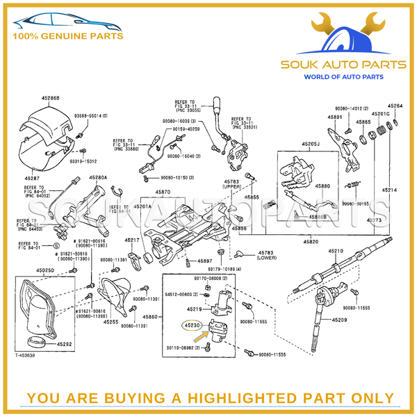 45230-35090 Genuine Toyota COUPLING ASSY, FLEXIBLE OEM