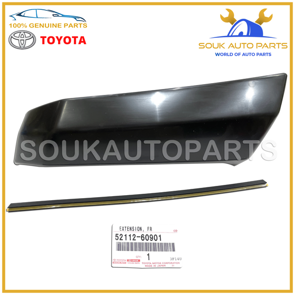 52112-60901 Genuine Toyota BAR, FRONT BUMPER, RH