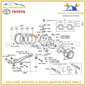 43211-60111 Genuine Toyota STEERING KNUCKLE, RH Land Cruiser 4321160111 OEM
