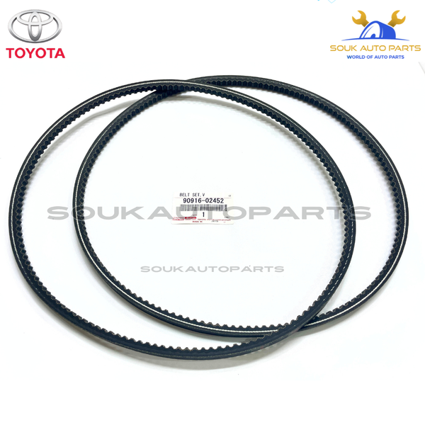 90916-02452 Genuine Toyota BELT, V(FOR FAN & ALTERNATOR) 9091602452 COASTER