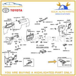 55620-60010 Genuine Toyota DASH RETRACTABLE CUP HOLDER OEM LC LEXUS LX450