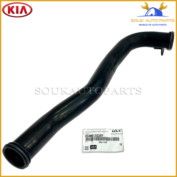25460-2G201 Genuine Kia WATER INLET PIPE W/OIL RING Kia Sorento 2.4Ltr 2010-2021