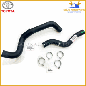 16572-31200 16571-31180 & 90466-35001 Genuine Toyota RADIATOR HOSE SET W/CLIPS - Image 2