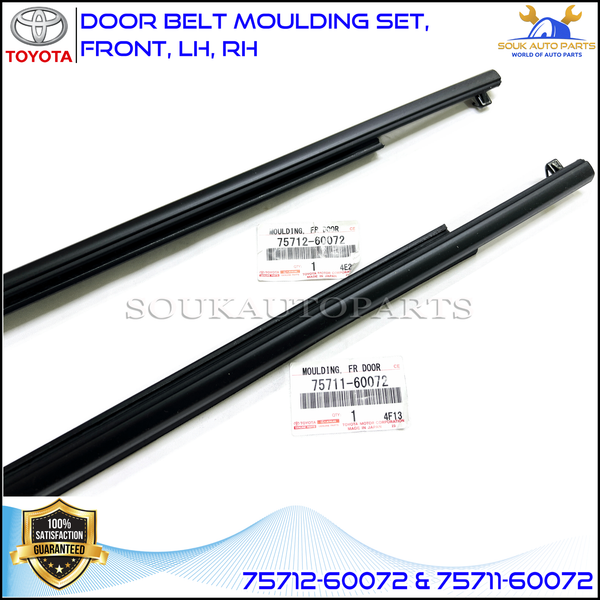 75712-60072 & 75711-60072 Genuine Toyota DOOR BELT MOULDING SET, FRONT