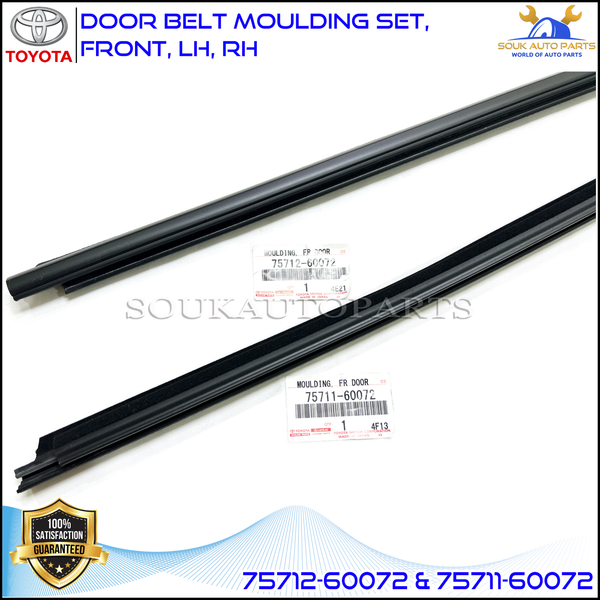 75712-60072 & 75711-60072 Genuine Toyota DOOR BELT MOULDING SET, FRONT