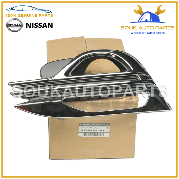 62256-4AM2A Genuine Nissan FIN FRONT BUMPER FASCIA 622564AM2A OEM Q70/M