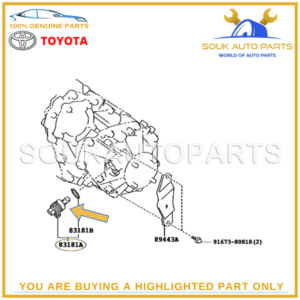 83181-12020 Genuine Toyota SENSOR, SPEEDOMETER 8318112020 OEM