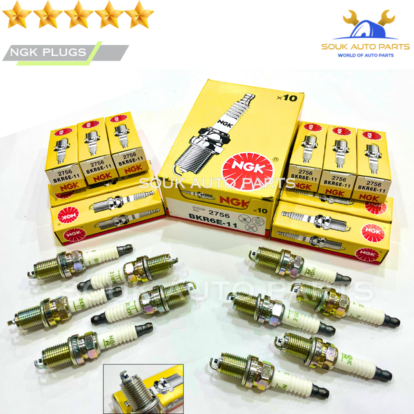 BKR6E-11 NGK2756 SPARK PLUG SET OF 10 Pcs (BOX) NGK For Mazda 1989-2005
