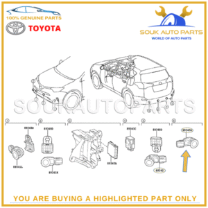89341-42060-C0 Genuine Toyota SENSOR, ULTRASONIC For RAV-4 8934142060C0 OEM