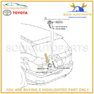 89407-48030 Genuine Toyota REAR HEIGHT CONTROL SENSOR SUB ASSY,RH 8940748030 OEM