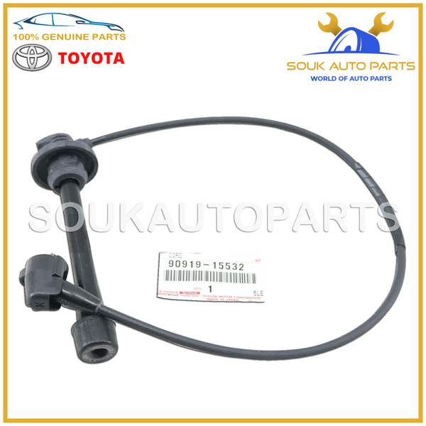 90919-15532 Genuine Toyota CORD, SPARK PLUG RESISTIVE, NO.3 9091915532 OEM
