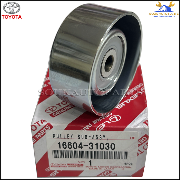 16604-31030 Genuine Toyota PULLEY SUB-ASSY, IDLER, NO.2 1660431030 OEM