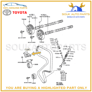 13540-88381 Genuine Toyota TIMING CHAIN TENSIONER 1354088381 OEM - Image 5
