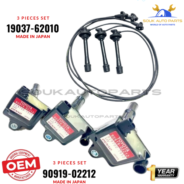 Toyota OEM IGNITION COIL & SPARK PLUG WIRES SET 4RUNNER T100 TACOMA TUNDRA 3.4L