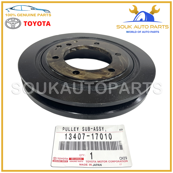 13407-17010 Genuine Toyota CRANKSHAFT PULLEY, NO.2 1340717010 OEM