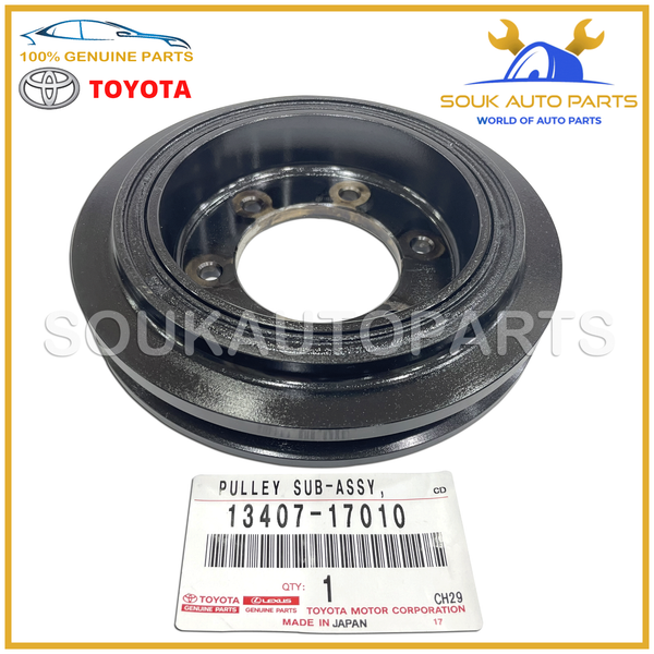 13407-17010 Genuine Toyota CRANKSHAFT PULLEY, NO.2 1340717010 OEM