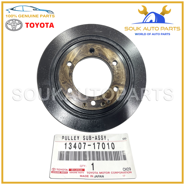 13407-17010 Genuine Toyota CRANKSHAFT PULLEY, NO.2 1340717010 OEM