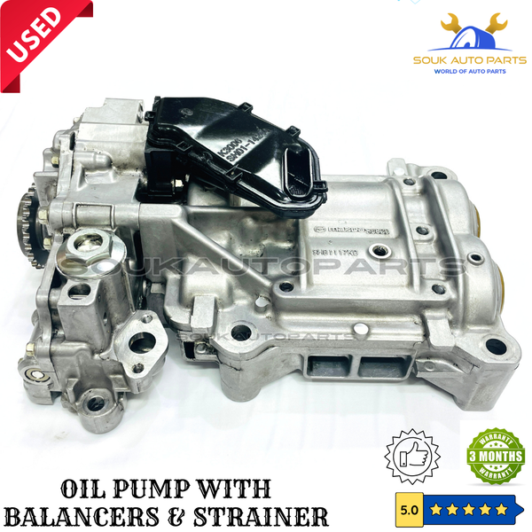 SH01117K0 OIL PUMP WITH BALANCER AXLES & STRAINER MAZDA SH01 SHY1 For MAZDA