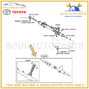 04445-33080 Genuine Toyota GASKET KIT, POWER STEERING GEAR - Image 2