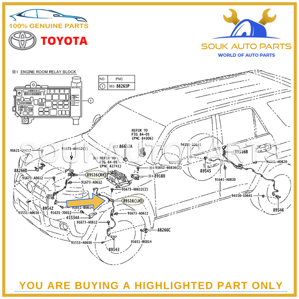 89516-60260 Genuine Toyota FRONT RIGHT ABS SKID CONTROL SENSOR 8951660260 OEM